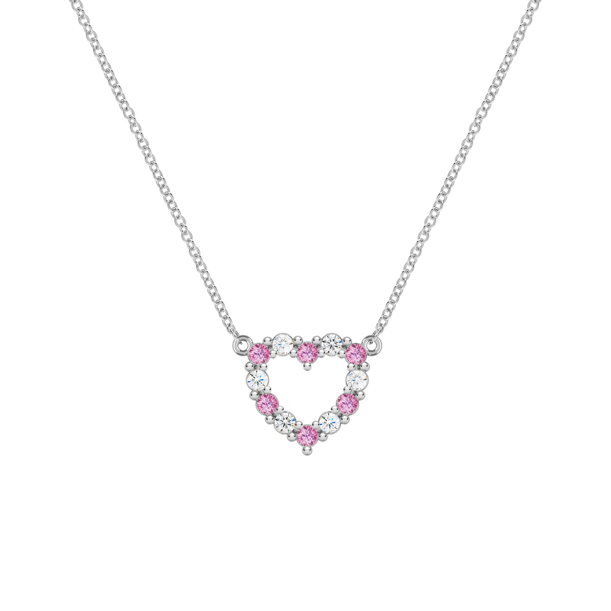 Rosecliff Small Heart Ruby Necklace in 14k Gold (July)