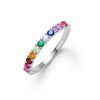Rainbow Rosecliff Stackable Ring in 14k Gold