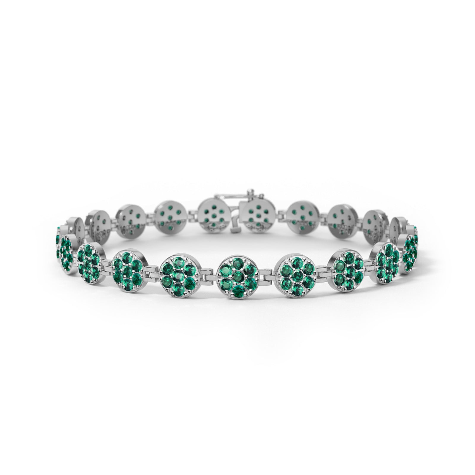 Rosecliff Tennis Emerald Bracelet in 14k Gold (May)