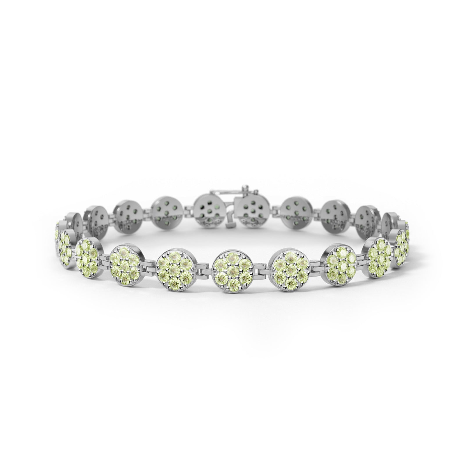Rosecliff Tennis Peridot Bracelet in 14k Gold (August)