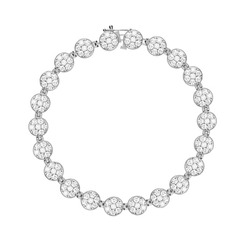 Rosecliff Tennis Bracelet in 14k Gold - White Gold