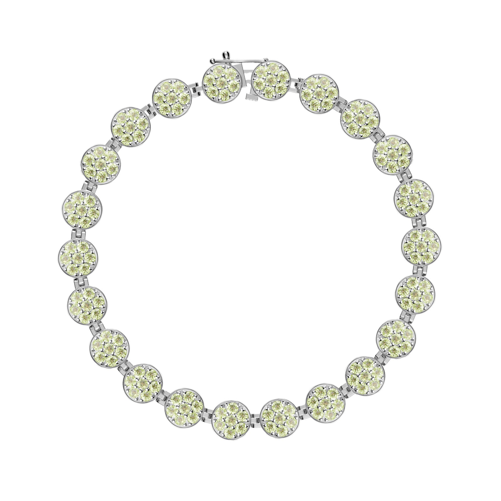 Rosecliff Tennis Peridot Bracelet in 14k Gold (August)