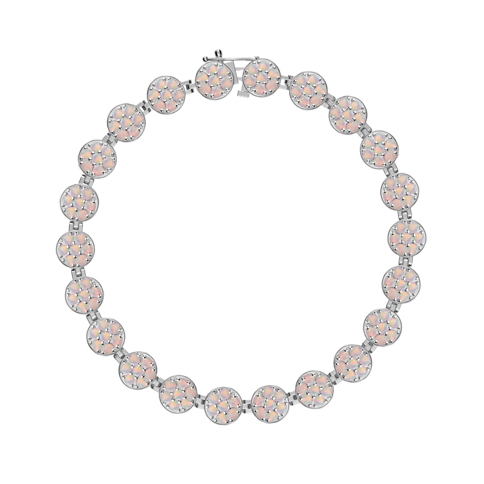 Rosecliff Tennis Opal Bracelet in 14k Gold (October)
