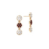 Rosecliff Diamond & Garnet Drop Earrings in 14k Gold (January)