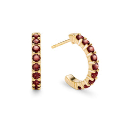 Rosecliff Garnet Earrings in 14k Gold (January)