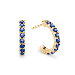 Rosecliff Sapphire Earrings in 14k Gold (September)