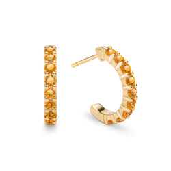 Rosecliff Citrine Earrings in 14k Gold (November)