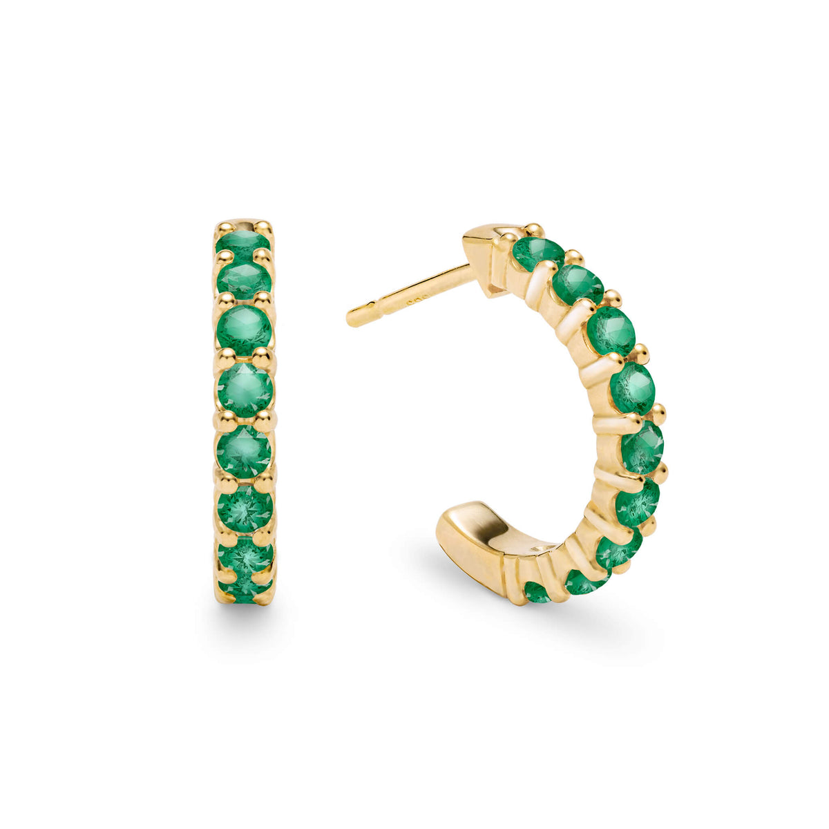 Emerald 14k gold earrings online