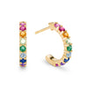 Rainbow Rosecliff Earrings in 14k Gold