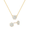 Rosecliff Aquamarine Mini Necklace and Stud Earrings Set in 14k Gold (March)