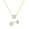 Rosecliff White Topaz Mini Necklace and Stud Earrings Set in 14k Gold (April)