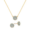 Rosecliff Alexandrite Mini Necklace and Stud Earrings Set in 14k Gold (June)