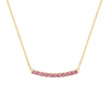 Rosecliff Pink Tourmaline Bar Necklace in 14k Yellow Gold