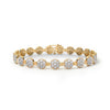 Rosecliff Tennis White Topaz Bracelet in 14k Gold (April)