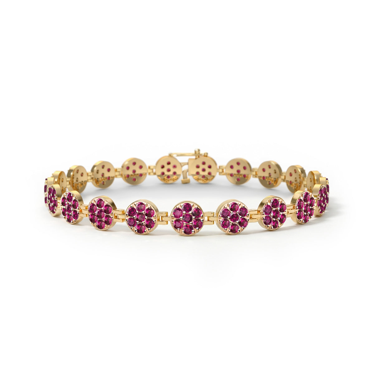 Rosecliff Tennis Ruby Bracelet in 14k Gold (July)