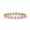 Rosecliff Tennis Pink Sapphire Bracelet in 14k Gold (October)
