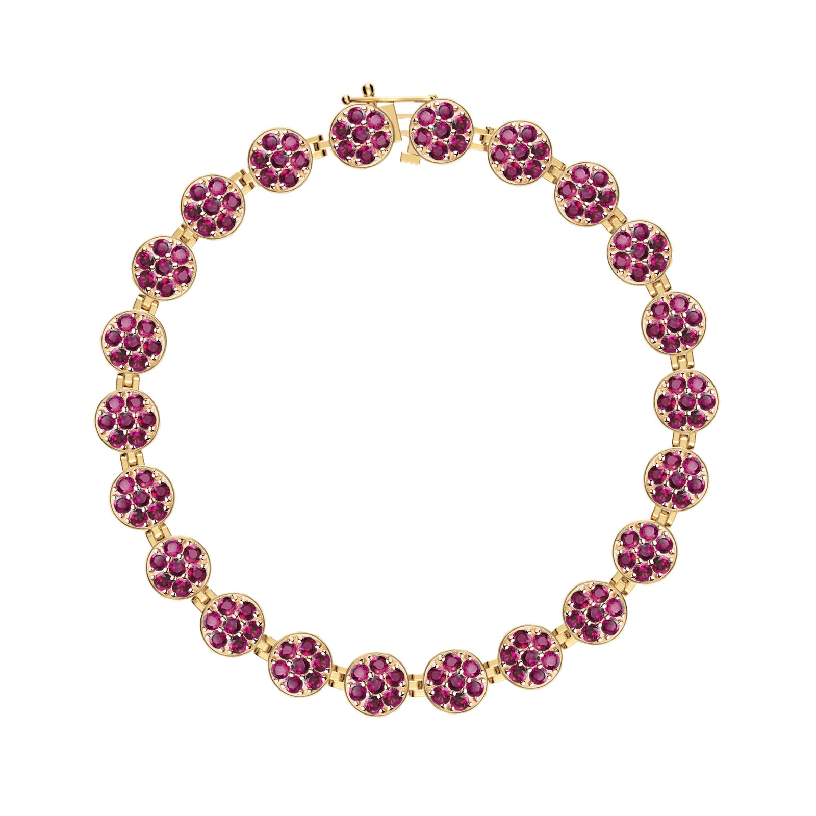 Rosecliff Tennis Ruby Bracelet in 14k Gold (July)