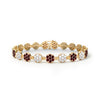 Rosecliff Tennis Diamond & Garnet Bracelet in 14k Gold (January)