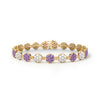 Rosecliff Tennis Diamond & Amethyst Bracelet in 14k Gold (February)