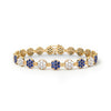 Rosecliff Tennis Diamond & Sapphire Bracelet in 14k Gold (September)