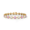 Rosecliff Tennis Diamond & Pink Sapphire Bracelet in 14k Gold (October)