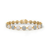 Rosecliff Tennis Diamond & Nantucket Blue Topaz Bracelet in 14k Gold (December)