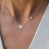 Diamond Star of David & Birthstone Necklace in 14k Gold