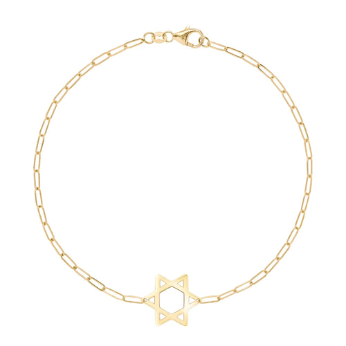 Star of David Adelaide Mini Bracelet in 14k Gold