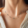 Terra 7 Stone Necklace in 14k Gold