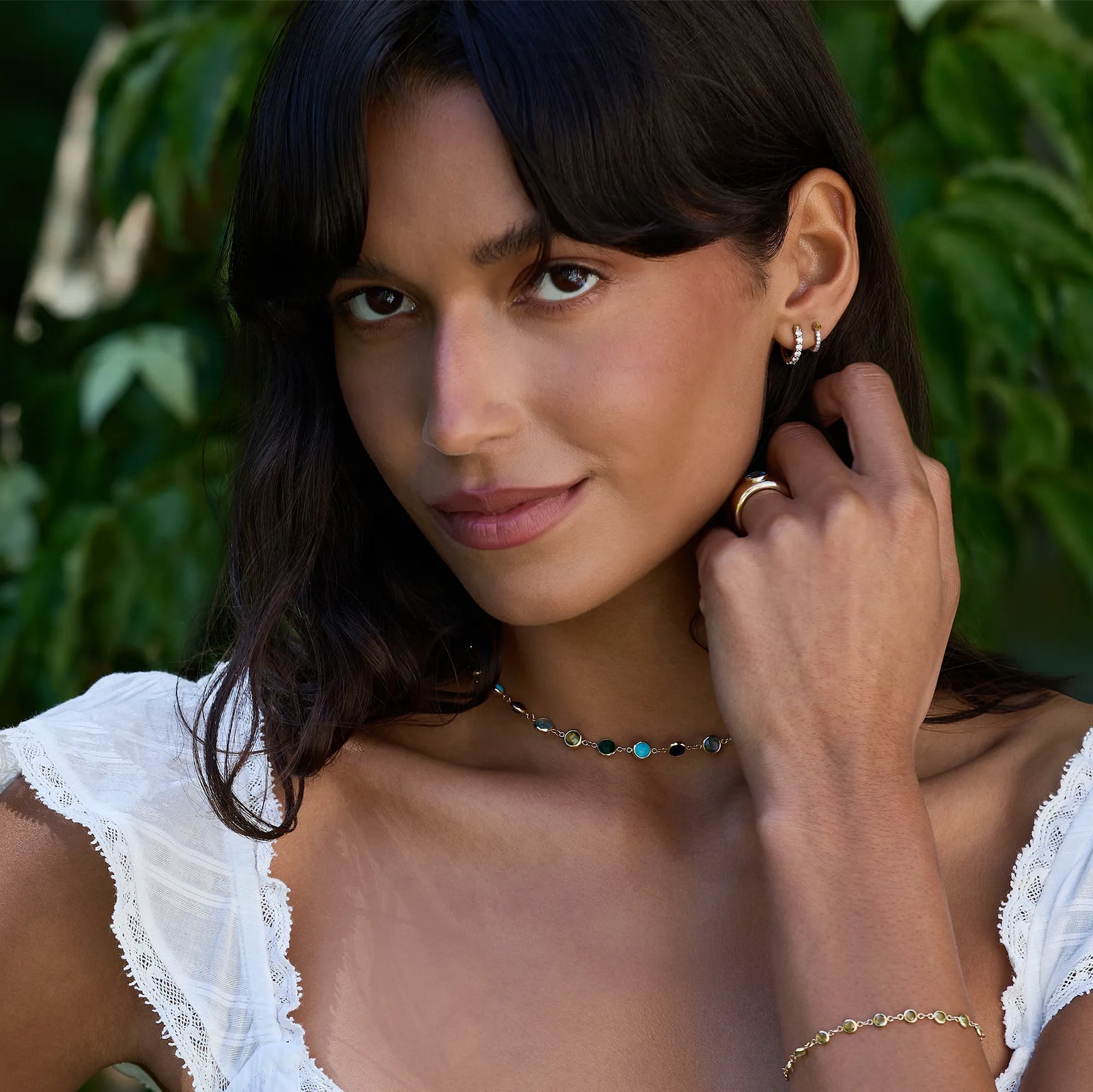 Tiny Citrine Huggie Hoops with Diamonds in 14k Gold (November)
