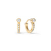 Tiny Diamond Huggie Hoops in 14k Gold (April)