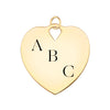 Engravable Large Flat Heart Pendant in 14k Gold