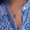 Warren Atlantic Blue Topaz Pendant in 14k Gold (December)