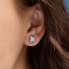 Warren Nantucket Blue Topaz Stud Earrings in 14k Gold (December)