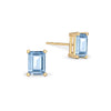 Warren Aquamarine Stud Earrings in 14k Gold (March)