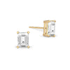Warren White Topaz Stud Earrings in 14k Gold (April)