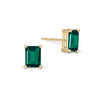 Warren Emerald Stud Earrings in 14k Gold (May)