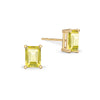 Warren Lemon Verbena Quartz Stud Earrings in 14k Gold (August)