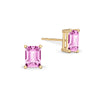 Warren Pink Sapphire Stud Earrings in 14k Gold (October)