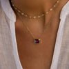 Warren Garnet Necklace on Adelaide Mini Chain in 14k Gold (January)