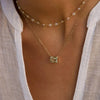 Warren Green Amethyst Necklace on Adelaide Mini Chain in 14k Gold (February)