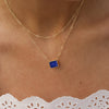 Warren Lapis Necklace on Adelaide Mini Chain in 14k Gold (September)