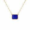 Warren Lapis Necklace on Adelaide Mini Chain in 14k Gold (September)