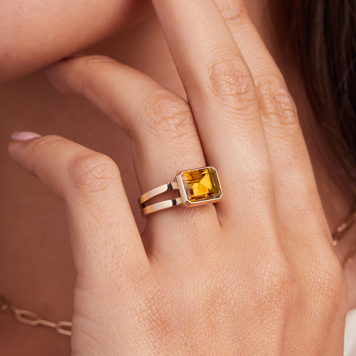 Citrine ring 14k deals gold