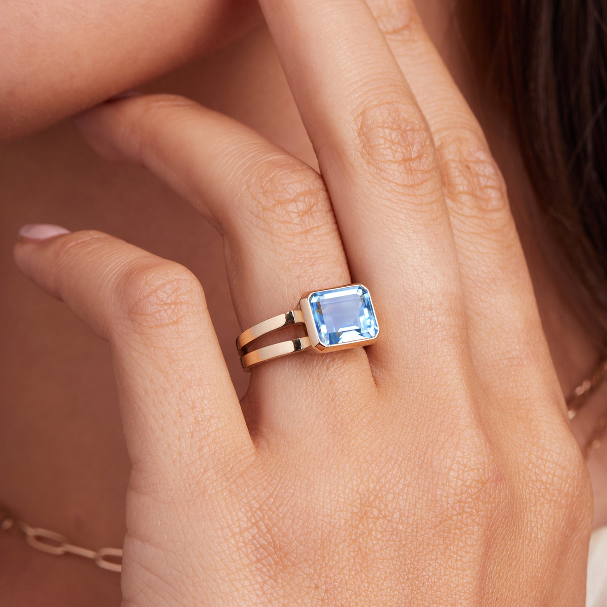 Buy Aquamarine and Diamond Ring, Emerald Cut Aquamarine Engagement Ring,  14K Yellow Gold Genuine Aquamarine Ring Wedding Ring Promise Ring Online in  India - Etsy