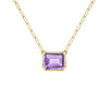 Warren Amethyst Necklace on Adelaide Mini Chain in 14k Gold (February)