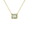 Warren Green Amethyst Necklace on Adelaide Mini Chain in 14k Gold (February)