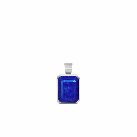 Warren Lapis Pendant in 14k Gold (September) - White Gold