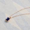 Warren Sapphire Pendant with Diamond Bale in 14k Gold (September)