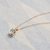 Warren Green Amethyst Pendant with Diamond Bale in 14k Gold (February)